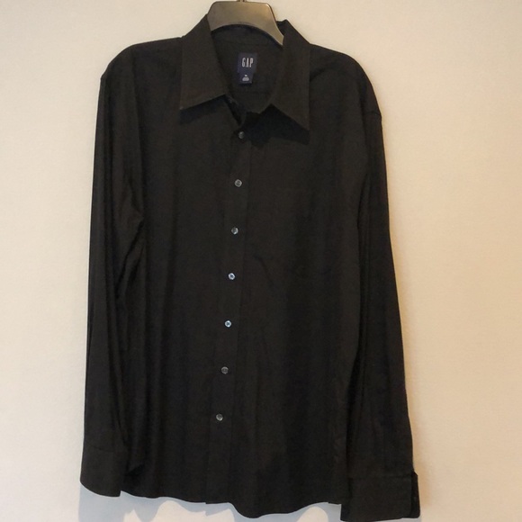 Gap long sleeve black button down, XL - Picture 1 of 8